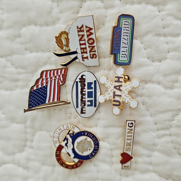 Vintage Other - Vintage USA Souvenir Ski Pins